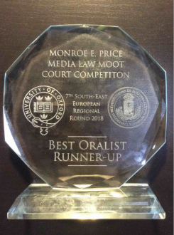 Best_Oralist_Runner-Up_-_Price_Media_Law_Moot_Court_2018